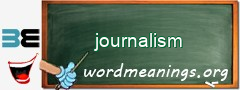 WordMeaning blackboard for journalism